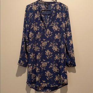 Blue floral dress